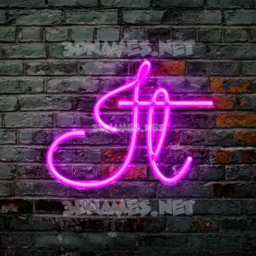 it in Pink Neon style - 3D name wallpaper it in Pink Neon style - 3D name wallpaper