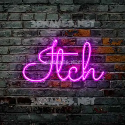 itch in Pink Neon style - 3D name wallpaper