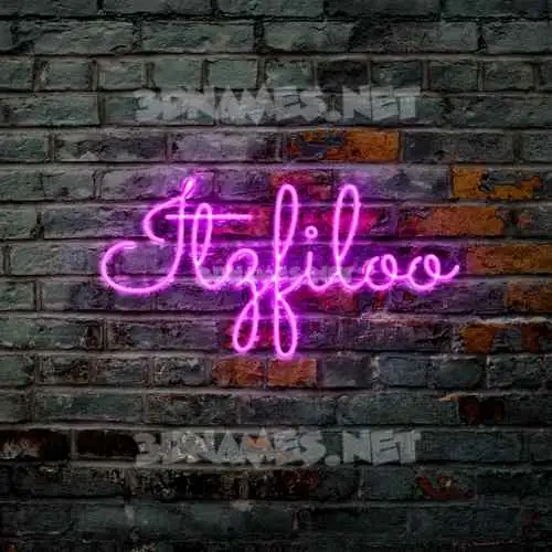 itzfiloo in Pink Neon style - 3D name wallpaper