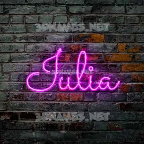 iulia in Pink Neon style - 3D name wallpaper iulia in Pink Neon style - 3D name wallpaper