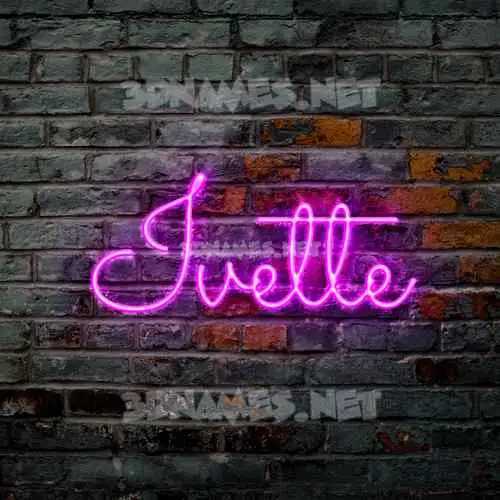 ivette in Pink Neon style - 3D name wallpaper