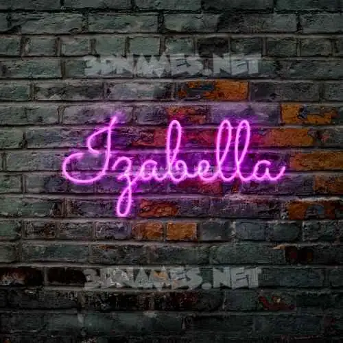 izabella in Pink Neon style - 3D name wallpaper izabella in Pink Neon style - 3D name wallpaper