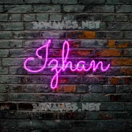 izhan in Pink Neon style - 3D name wallpaper izhan in Pink Neon style - 3D name wallpaper