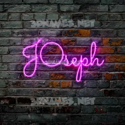 j0seph in Pink Neon style - 3D name wallpaper