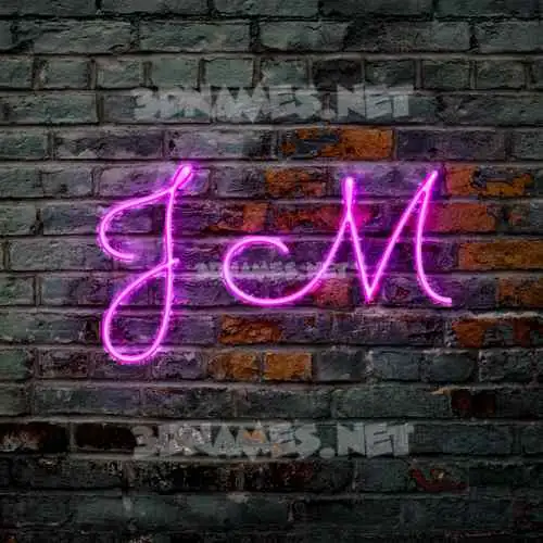 j m in Pink Neon style - 3D name wallpaper j m in Pink Neon style - 3D name wallpaper