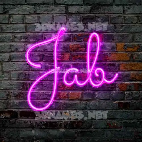 jab in Pink Neon style - 3D name wallpaper jab in Pink Neon style - 3D name wallpaper