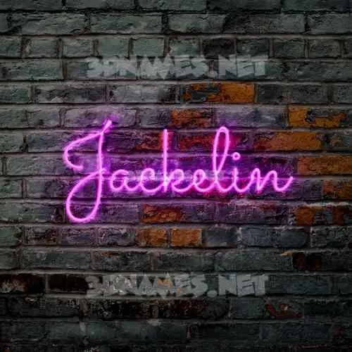 jackelin in Pink Neon style - 3D name wallpaper