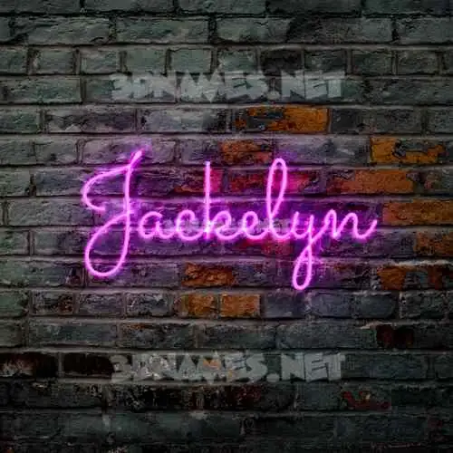 jackelyn in Pink Neon style - 3D name wallpaper