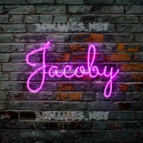 jacoby in Pink Neon style - 3D name wallpaper jacoby in Pink Neon style - 3D name wallpaper