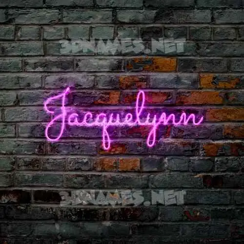 jacquelynn in Pink Neon style - 3D name wallpaper