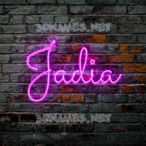 jadia in Pink Neon style - 3D name wallpaper