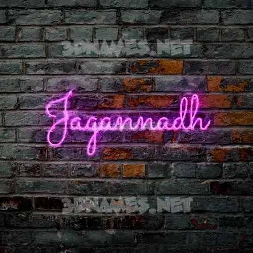 jagannadh in Pink Neon style - 3D name wallpaper