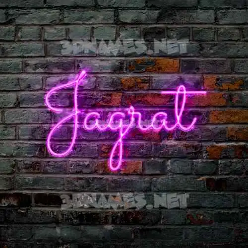 jagrat in Pink Neon style - 3D name wallpaper