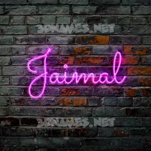 jaimal in Pink Neon style - 3D name wallpaper