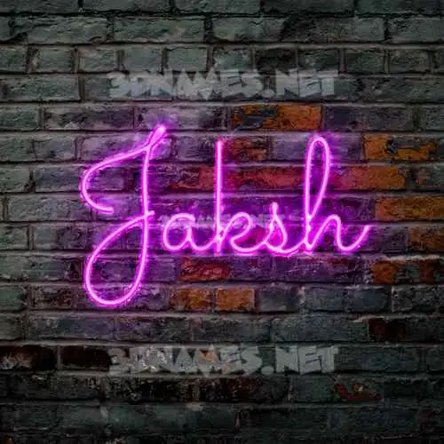 jaksh in Pink Neon style - 3D name wallpaper jaksh in Pink Neon style - 3D name wallpaper