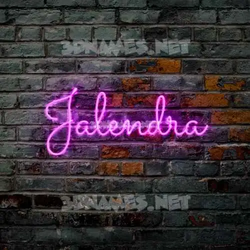 jalendra in Pink Neon style - 3D name wallpaper