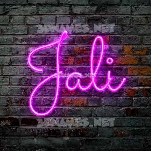 jali in Pink Neon style - 3D name wallpaper jali in Pink Neon style - 3D name wallpaper