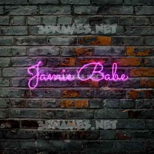 jamie babe in Pink Neon style - 3D name wallpaper jamie babe in Pink Neon style - 3D name wallpaper