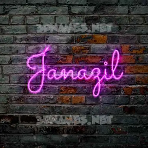 janazil in Pink Neon style - 3D name wallpaper janazil in Pink Neon style - 3D name wallpaper