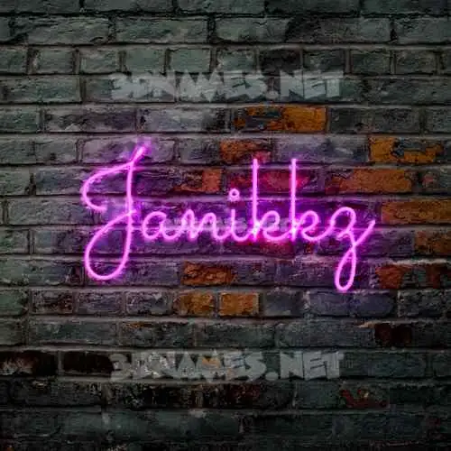 janikkz in Pink Neon style - 3D name wallpaper janikkz in Pink Neon style - 3D name wallpaper