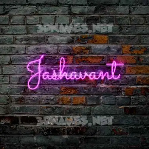 jashavant in Pink Neon style - 3D name wallpaper