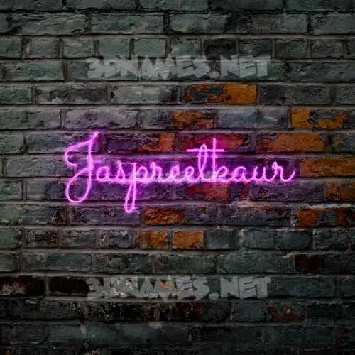jaspreetkaur in Pink Neon style - 3D name wallpaper