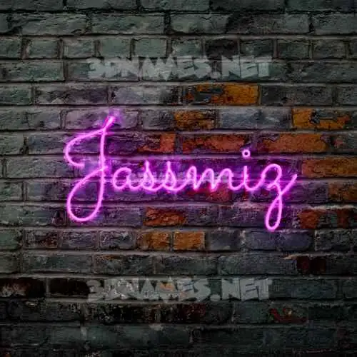 jassmiz in Pink Neon style - 3D name wallpaper