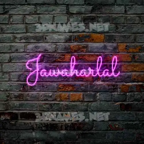 jawaharlal in Pink Neon style - 3D name wallpaper
