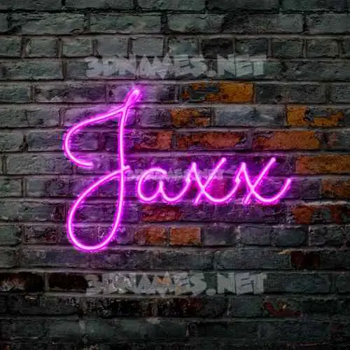 jaxx in Pink Neon style - 3D name wallpaper