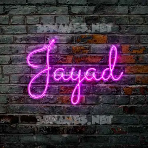 jayad in Pink Neon style - 3D name wallpaper