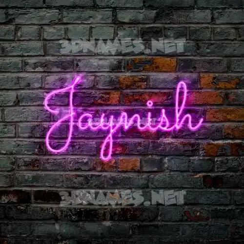 jaynish in Pink Neon style - 3D name wallpaper