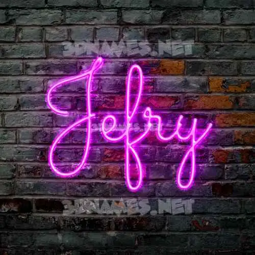 jefry in Pink Neon style - 3D name wallpaper jefry in Pink Neon style - 3D name wallpaper