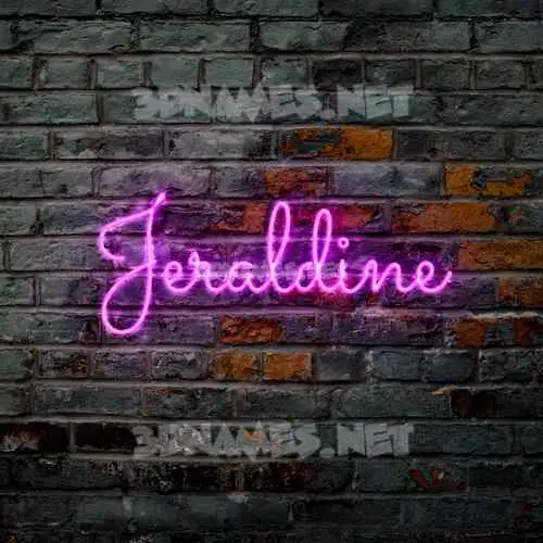 jeraldine in Pink Neon style - 3D name wallpaper jeraldine in Pink Neon style - 3D name wallpaper