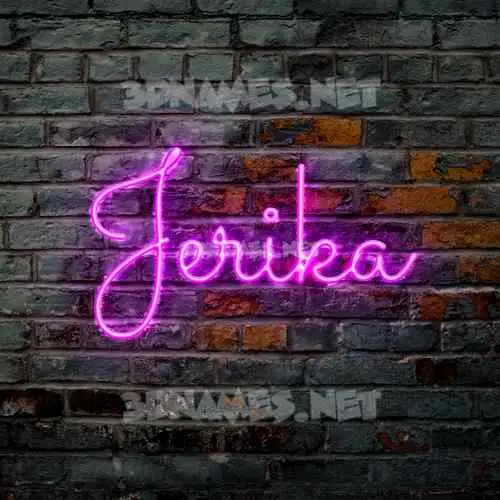 jerika in Pink Neon style - 3D name wallpaper jerika in Pink Neon style - 3D name wallpaper