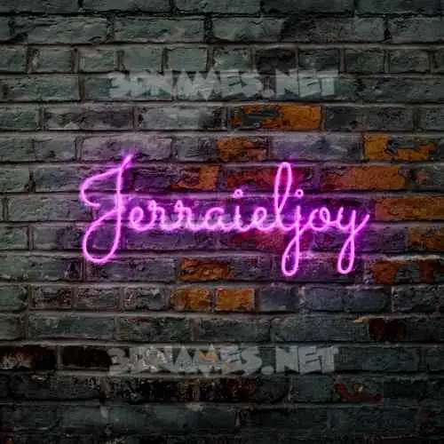 jerraieljoy in Pink Neon style - 3D name wallpaper jerraieljoy in Pink Neon style - 3D name wallpaper
