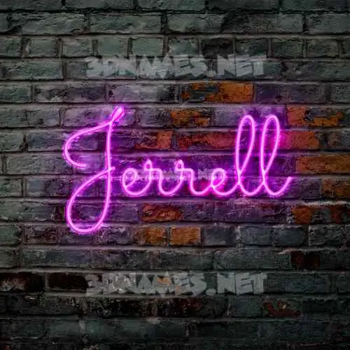 jerrell in Pink Neon style - 3D name wallpaper