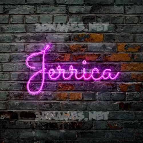 jerrica in Pink Neon style - 3D name wallpaper jerrica in Pink Neon style - 3D name wallpaper
