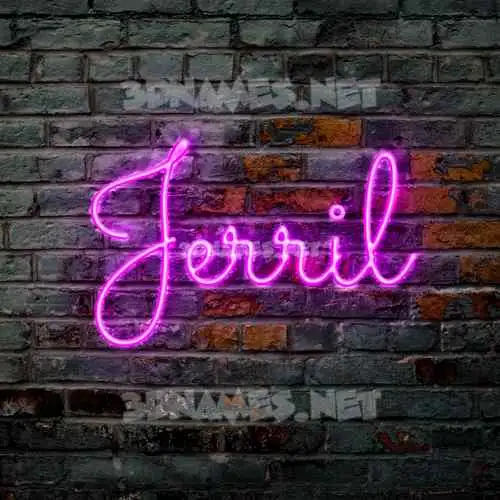 jerril in Pink Neon style - 3D name wallpaper jerril in Pink Neon style - 3D name wallpaper