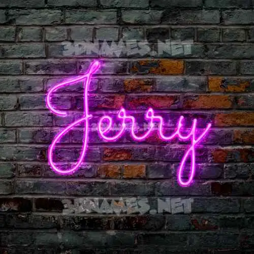 jerry in Pink Neon style - 3D name wallpaper jerry in Pink Neon style - 3D name wallpaper