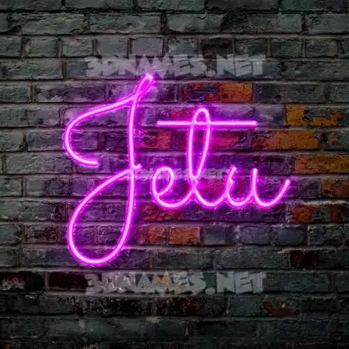 jetu in Pink Neon style - 3D name wallpaper