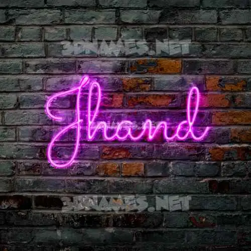 jhand in Pink Neon style - 3D name wallpaper