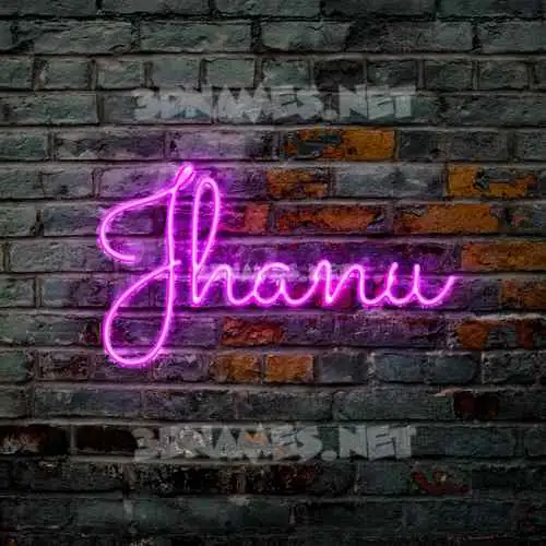 jhanu in Pink Neon style - 3D name wallpaper jhanu in Pink Neon style - 3D name wallpaper