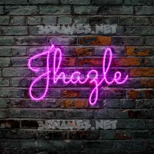 jhazle in Pink Neon style - 3D name wallpaper
