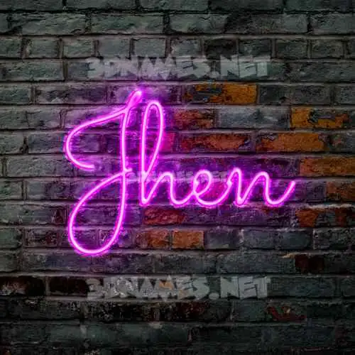 jhen in Pink Neon style - 3D name wallpaper jhen in Pink Neon style - 3D name wallpaper