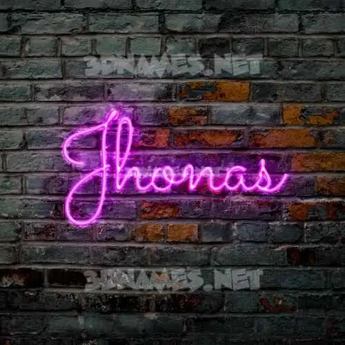 jhonas in Pink Neon style - 3D name wallpaper