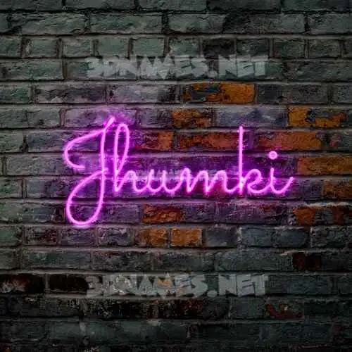 jhumki in Pink Neon style - 3D name wallpaper jhumki in Pink Neon style - 3D name wallpaper