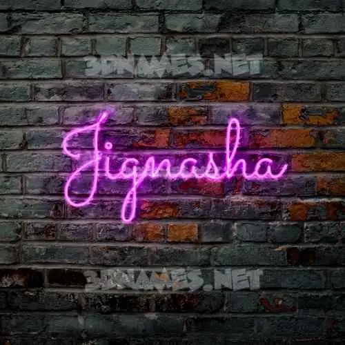 jignasha in Pink Neon style - 3D name wallpaper