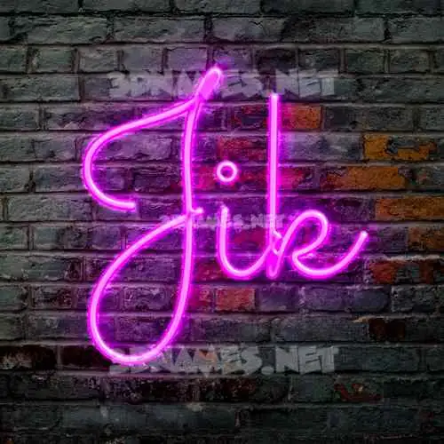 jik in Pink Neon style - 3D name wallpaper