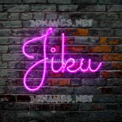 jiku in Pink Neon style - 3D name wallpaper jiku in Pink Neon style - 3D name wallpaper