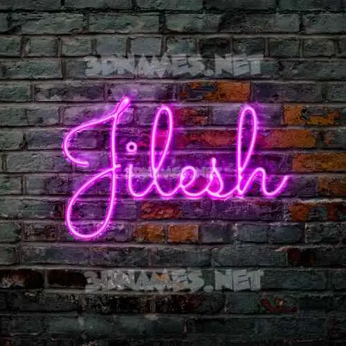 jilesh in Pink Neon style - 3D name wallpaper jilesh in Pink Neon style - 3D name wallpaper